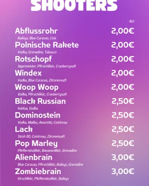 Barkarte SHOOTERS